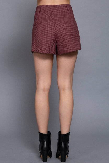 Active Basic | Active USA - Checked High Waist Shorts