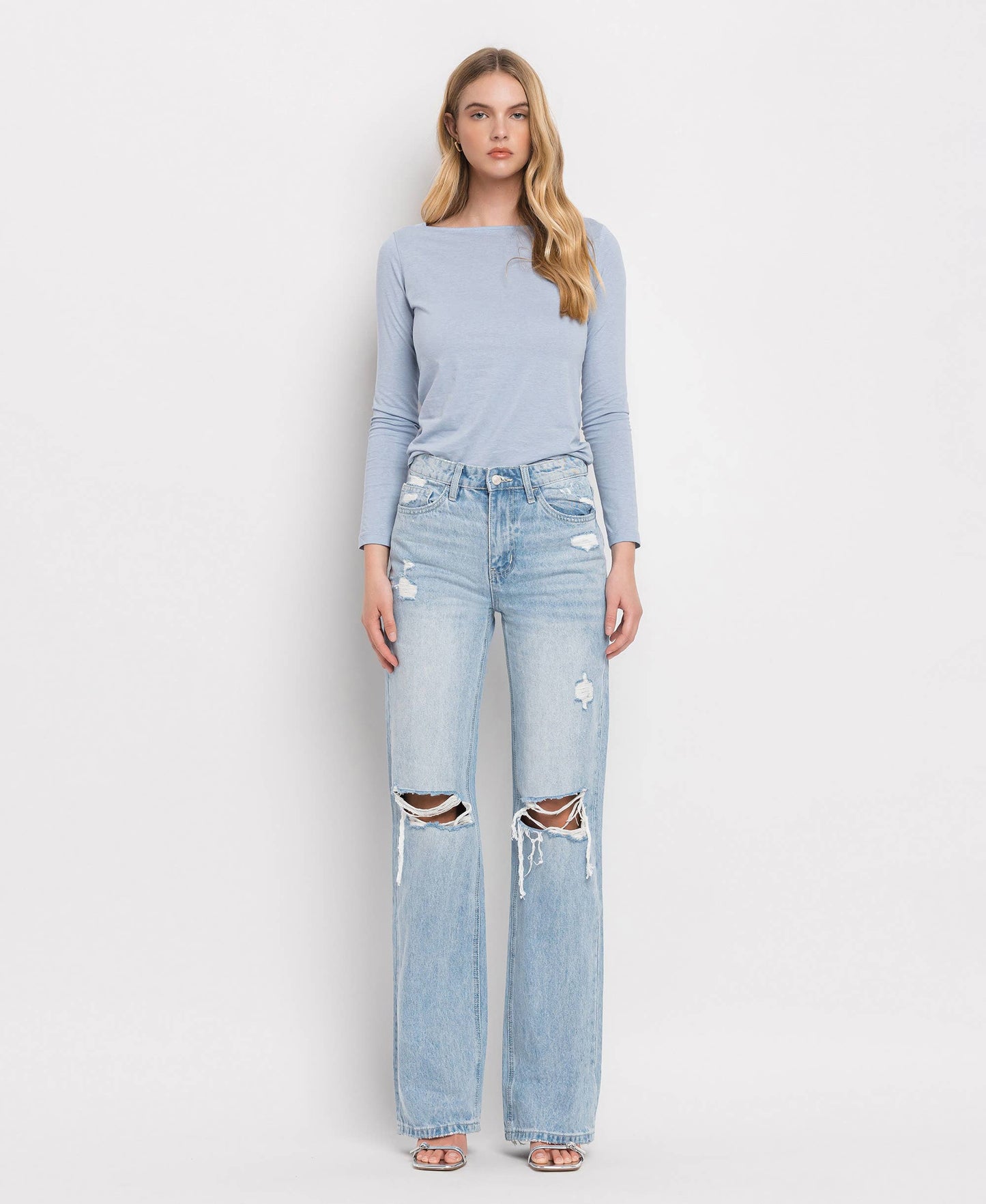 VERVET by FLYING MONKEY - 90'S VINTAGE SUPER HIGH RISE FLARE JEANS T5346