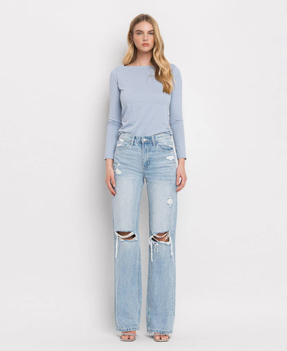 VERVET by FLYING MONKEY - 90'S VINTAGE SUPER HIGH RISE FLARE JEANS T5346