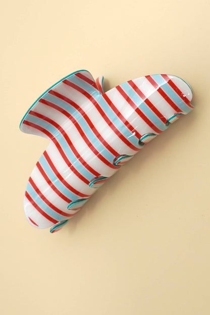 JOSSLYN by wall to wall - JUMBO STRIPE PLAID OVAL HAIR CLAW CLIPS | 40H1069