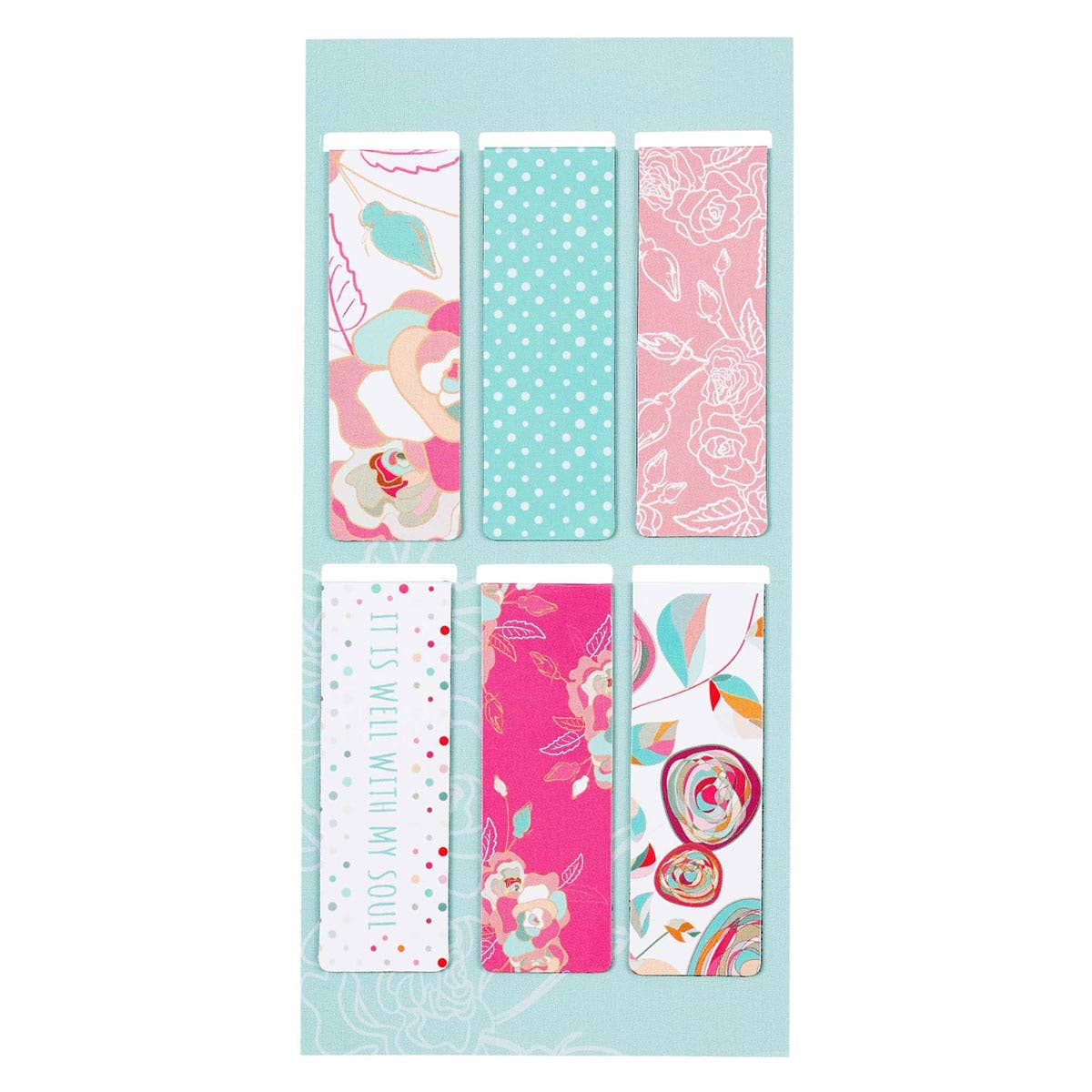 Christian Art Gifts - Magnetic Bookmark Set Well With My Soul