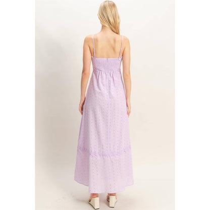 HYFVE - Scallop Trim Eyelet Midi Dress