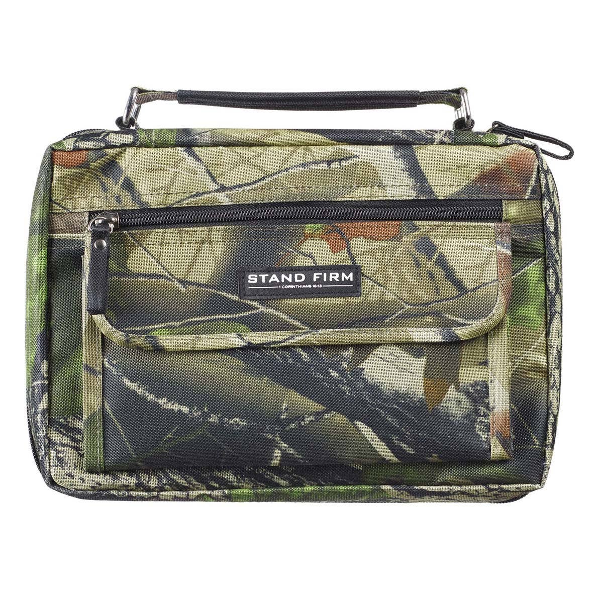 Christian Art Gifts - Bible Cover Organizer Camouflage Stand Firm 1 Cor 16:13