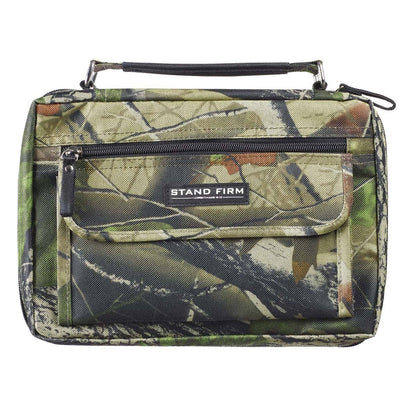 Christian Art Gifts - Bible Cover Organizer Camouflage Stand Firm 1 Cor 16:13