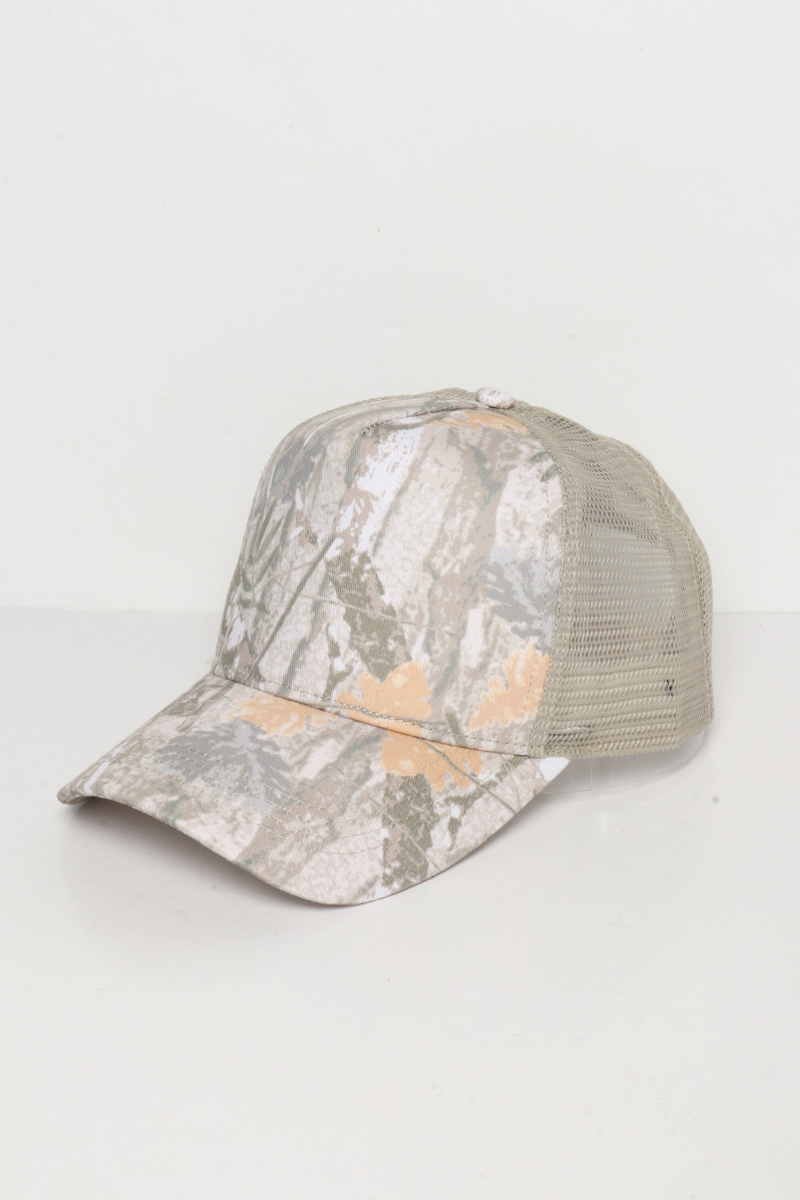 David And Young - Camo Woods Print Mesh Back Trucker Cap