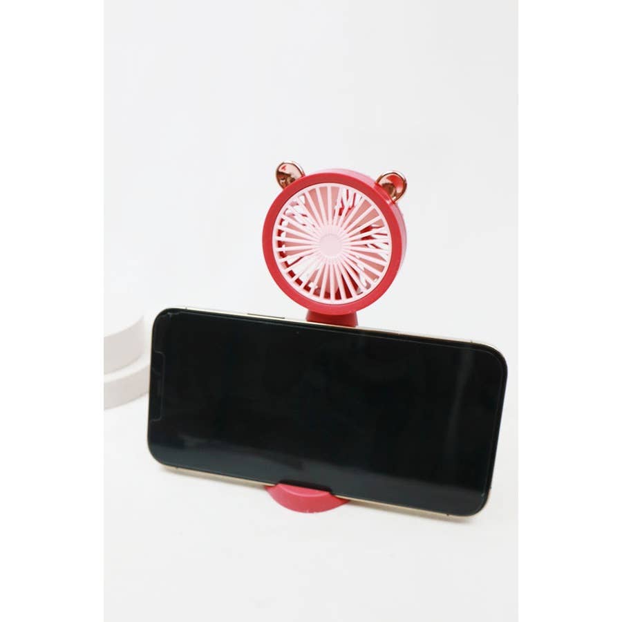 Portable Hand Fan with Cell Phone Stand