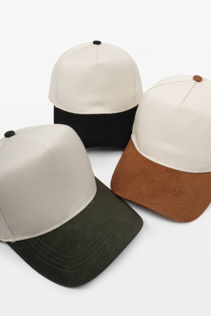David And Young - SUEDE BRIM 5 Panel Baseball Cap