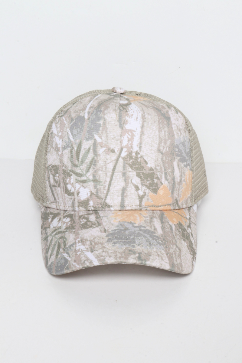David And Young - Camo Woods Print Mesh Back Trucker Cap