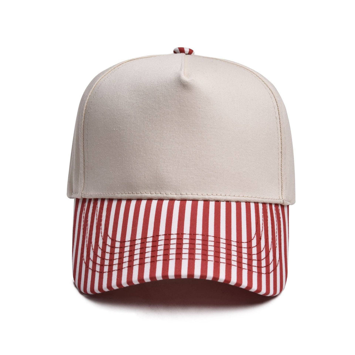 Mae Belles - Striped Two Tone Snap Back Trucker Hat