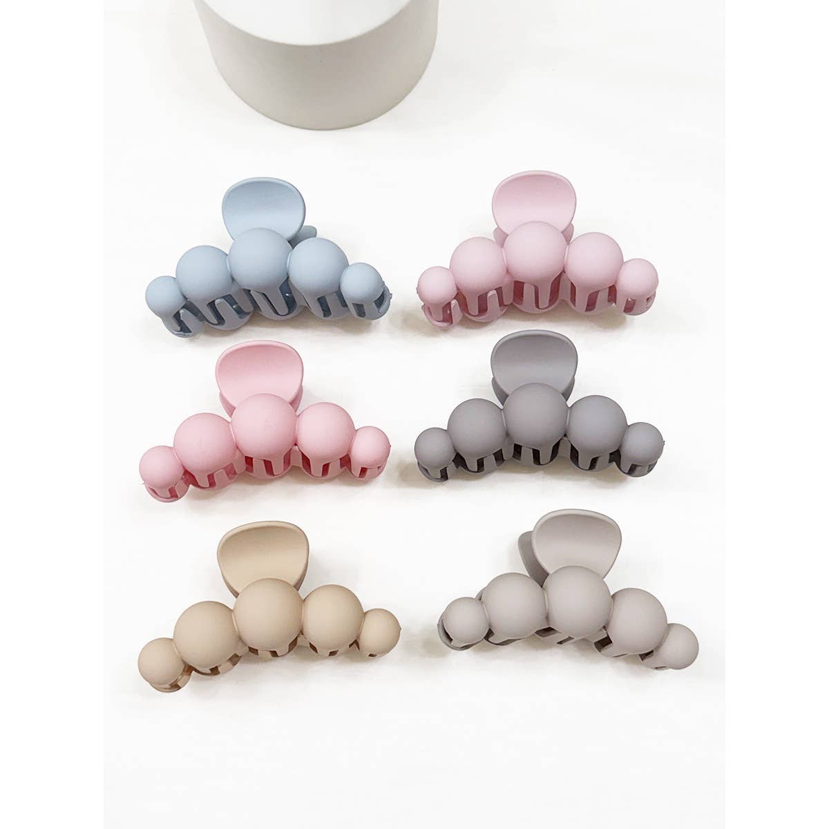 Soft Matt Bubble Pearl Hair Claw Clips