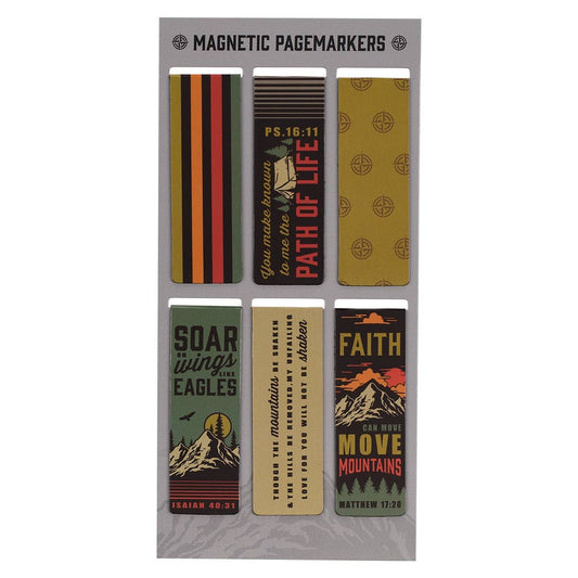 Christian Art Gifts - Magnetic Bookmark Set Mountains