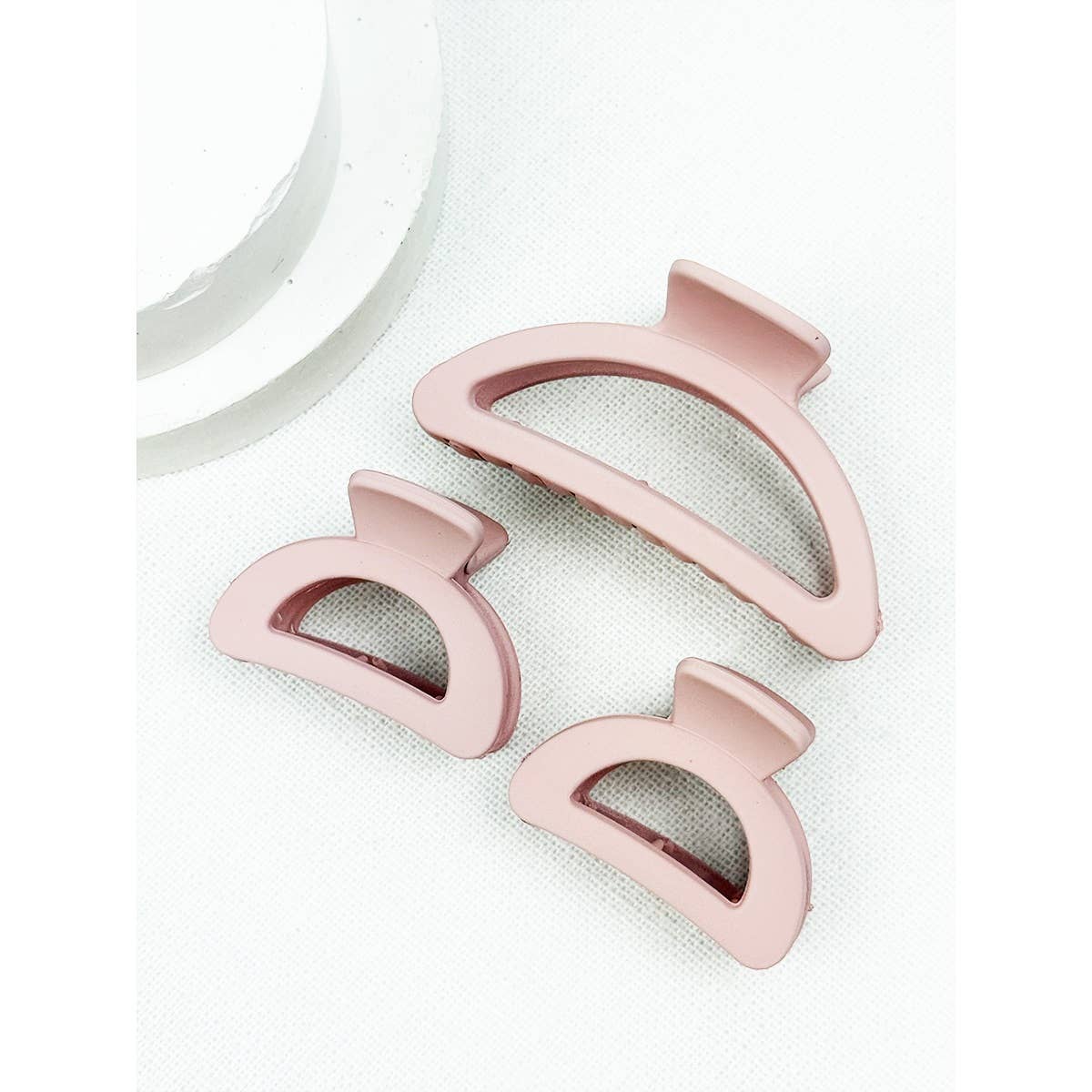Love and Repeat - 3 pc Set Mini and Medium Half Moon Hair Claw