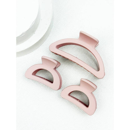 Love and Repeat - 3 pc Set Mini and Medium Half Moon Hair Claw