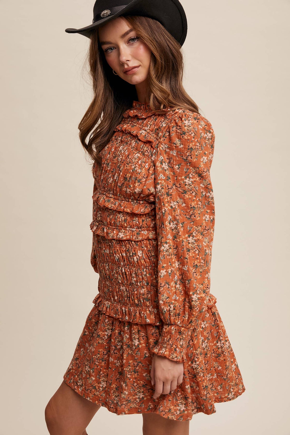 Listicle - Floral Smocked Mini Dress LD1467