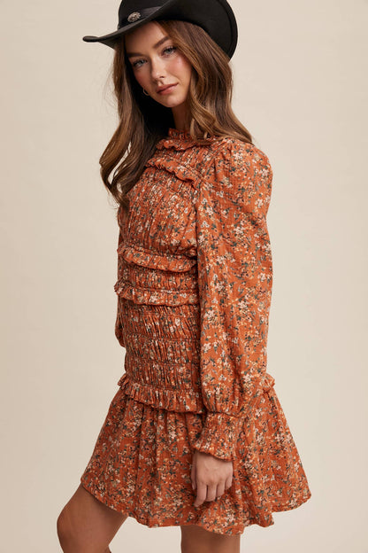 Listicle - Floral Smocked Mini Dress LD1467