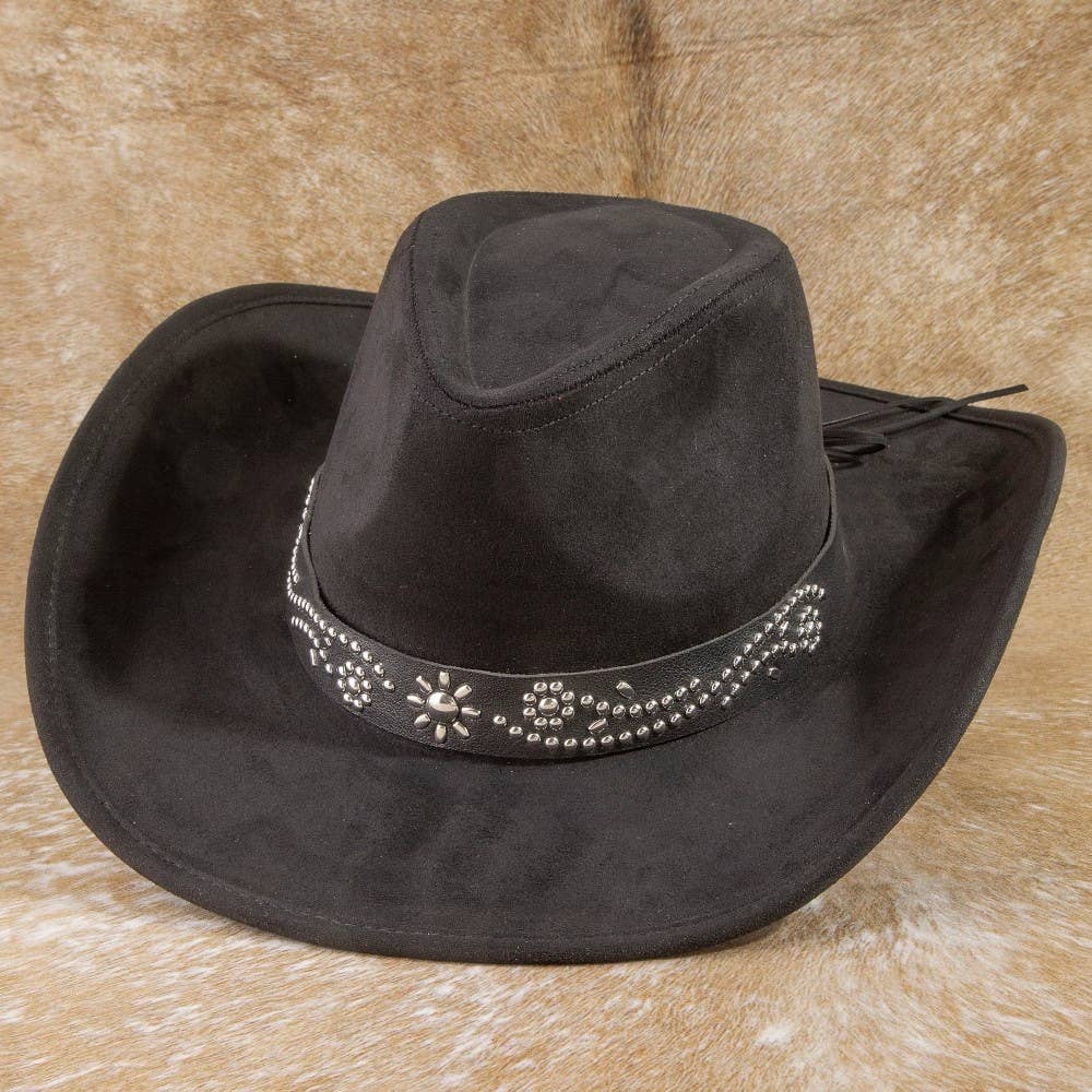 Anarchy Street - Silver Studded Concho Band Cowboy Hat