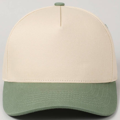 Fashion City - Plain Two-Tone Canvas Cotton Trucker Hat
