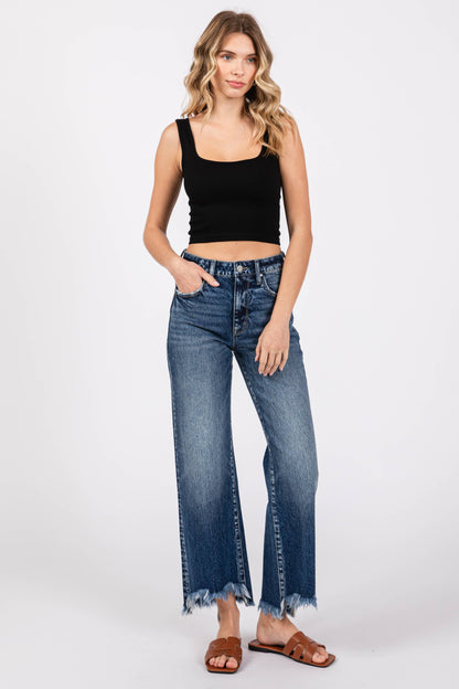 HIGH RISE COMFORT STRETCH VINTAGE WIDE LEG JEANS
