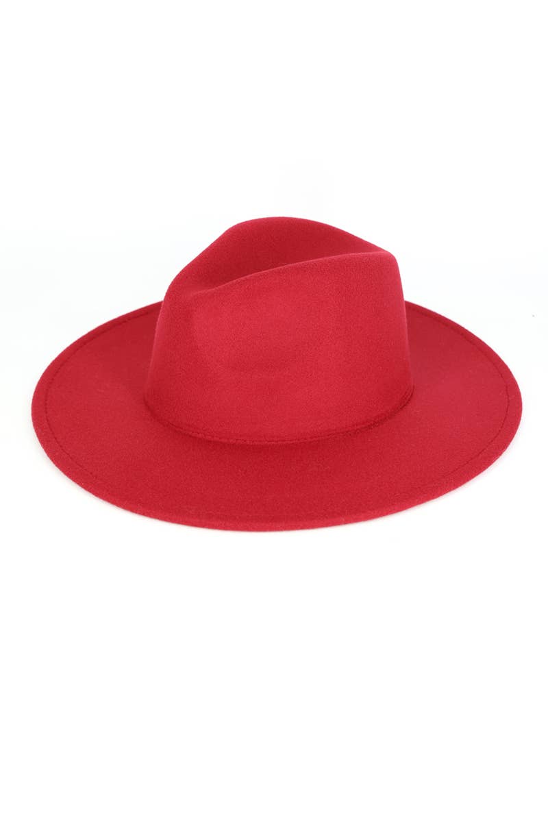 Anarchy Street - Solid Flat Brim Panama Hat