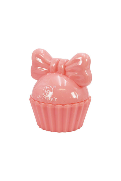 Cap Zone - Cupcake Ribbon Bow Round Lip Balm - 24 Pcs