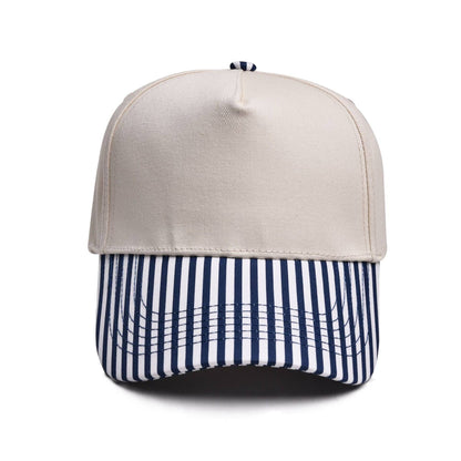Mae Belles - Striped Two Tone Snap Back Trucker Hat