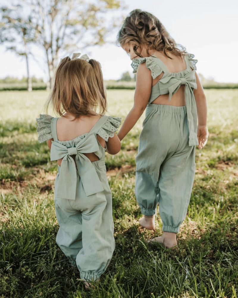 Bailey's Blossoms - Sloane Bow-Back Jumpsuit - Soft Eucalyptus