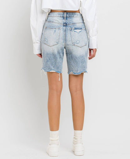 VERVET by FLYING MONKEY - SUPER HIGH RISE BERMUDA SHORTS V2770