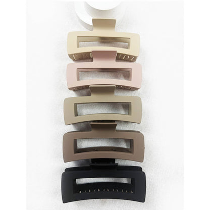 Love and Repeat - Matte Jumbo Cut Out Rectangle Hair Claw