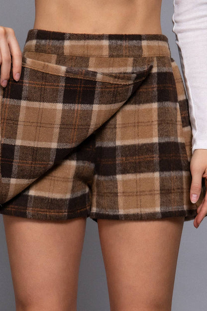 Active Basic | Active USA - Front Wrap Plaid Short Pants