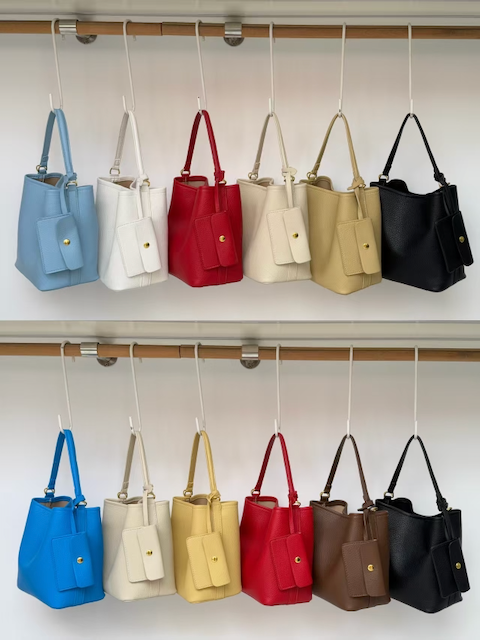 Pretty Persuasions - P25057 2-in-1 Microfiber Leather Hobo Bag w/Card Holder