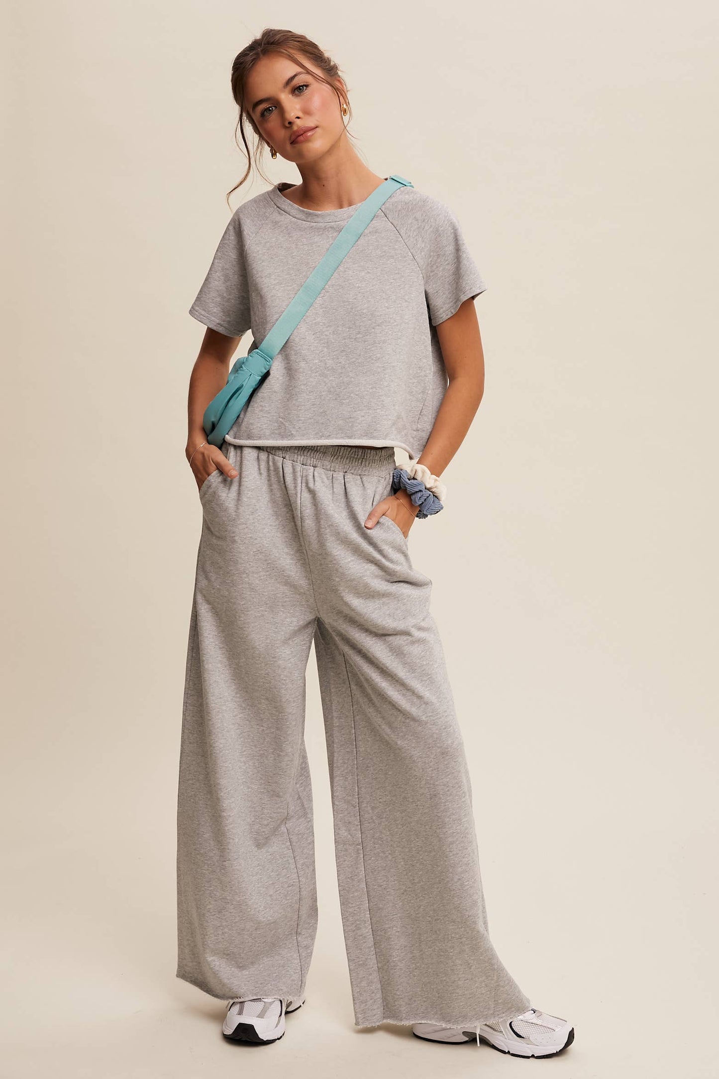 Listicle - Relaxed Fit Top and Wide Leg Pants Lounge Set