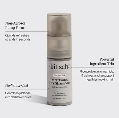 KITSCH - Volumizing Rice Protein Dry Shampoo - Dark Tinted 1 oz