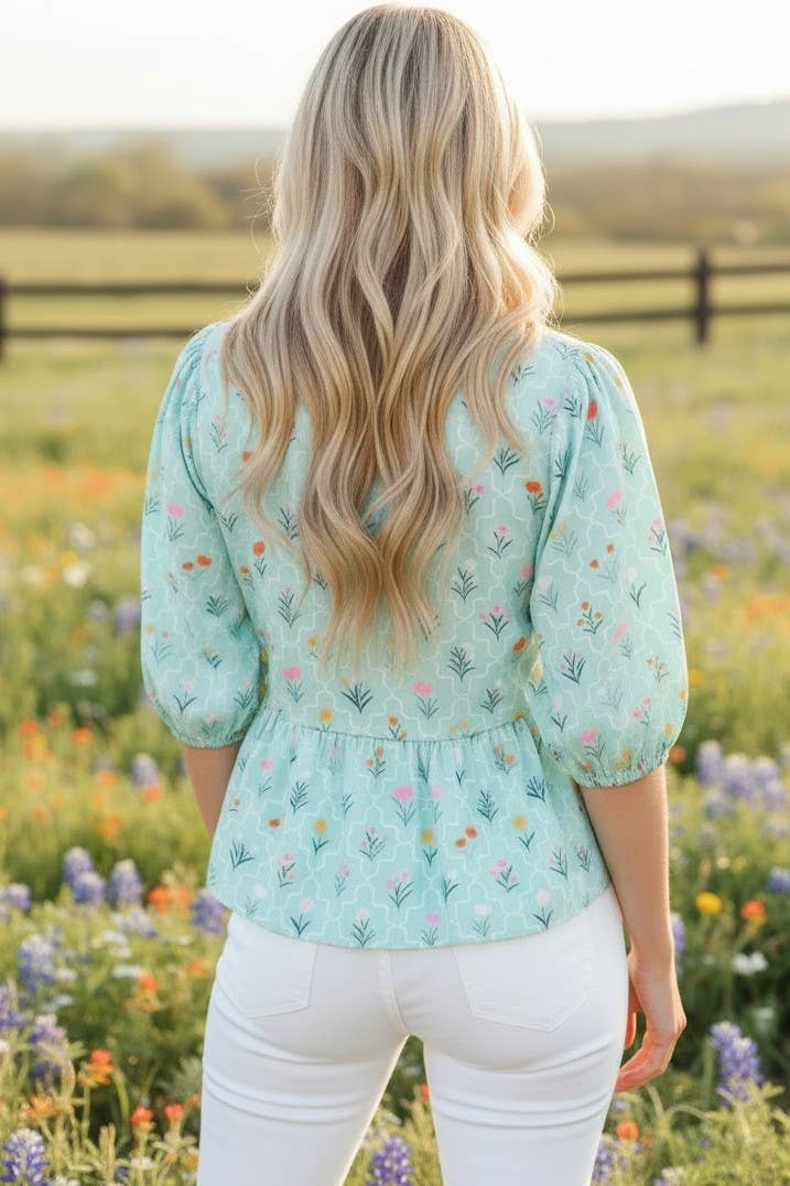 BEESON RIVER - Floral Peplum Blouse