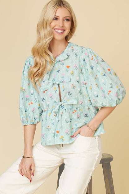 BEESON RIVER - Floral Peplum Blouse