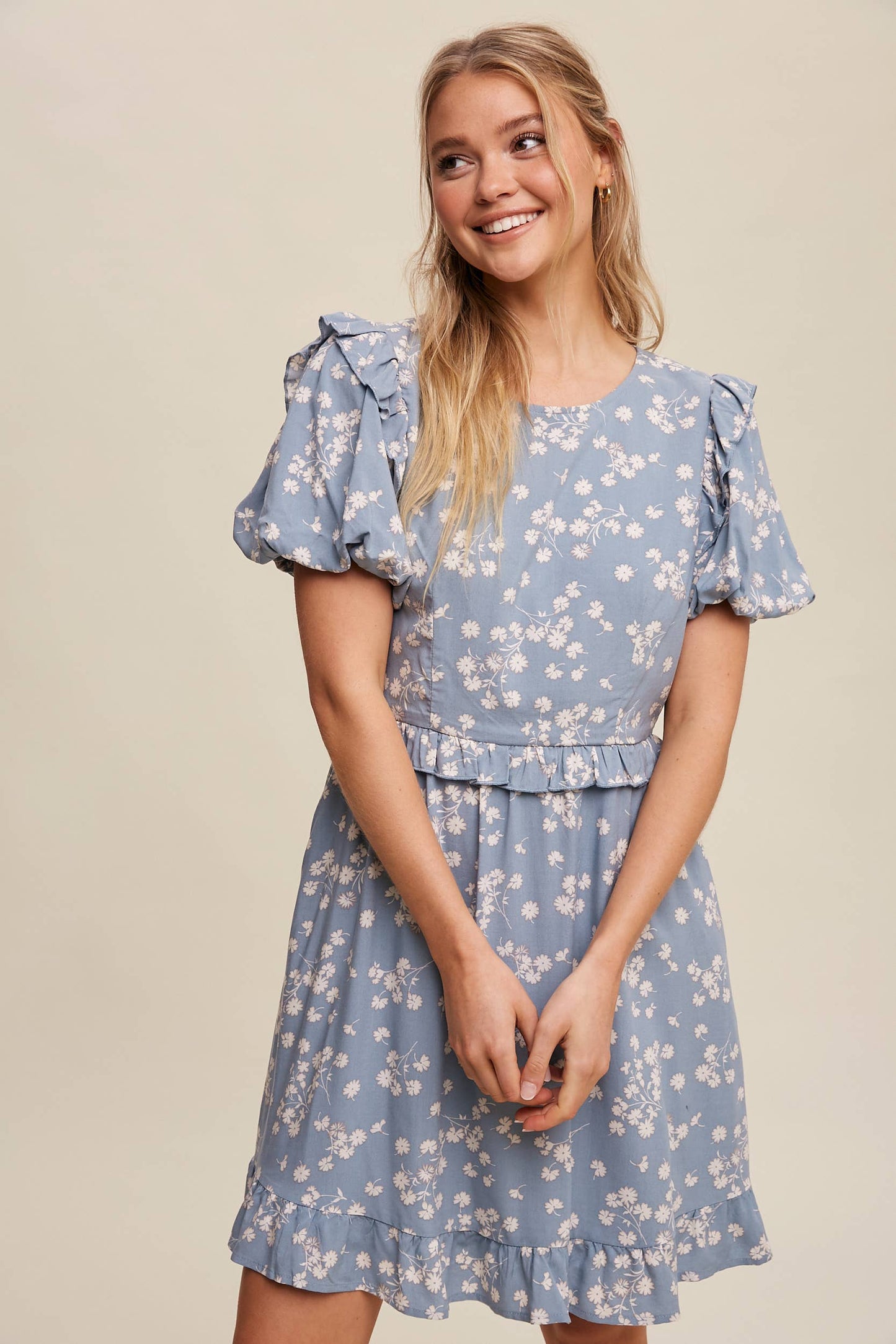 Daisy Ruffle Mini Dress