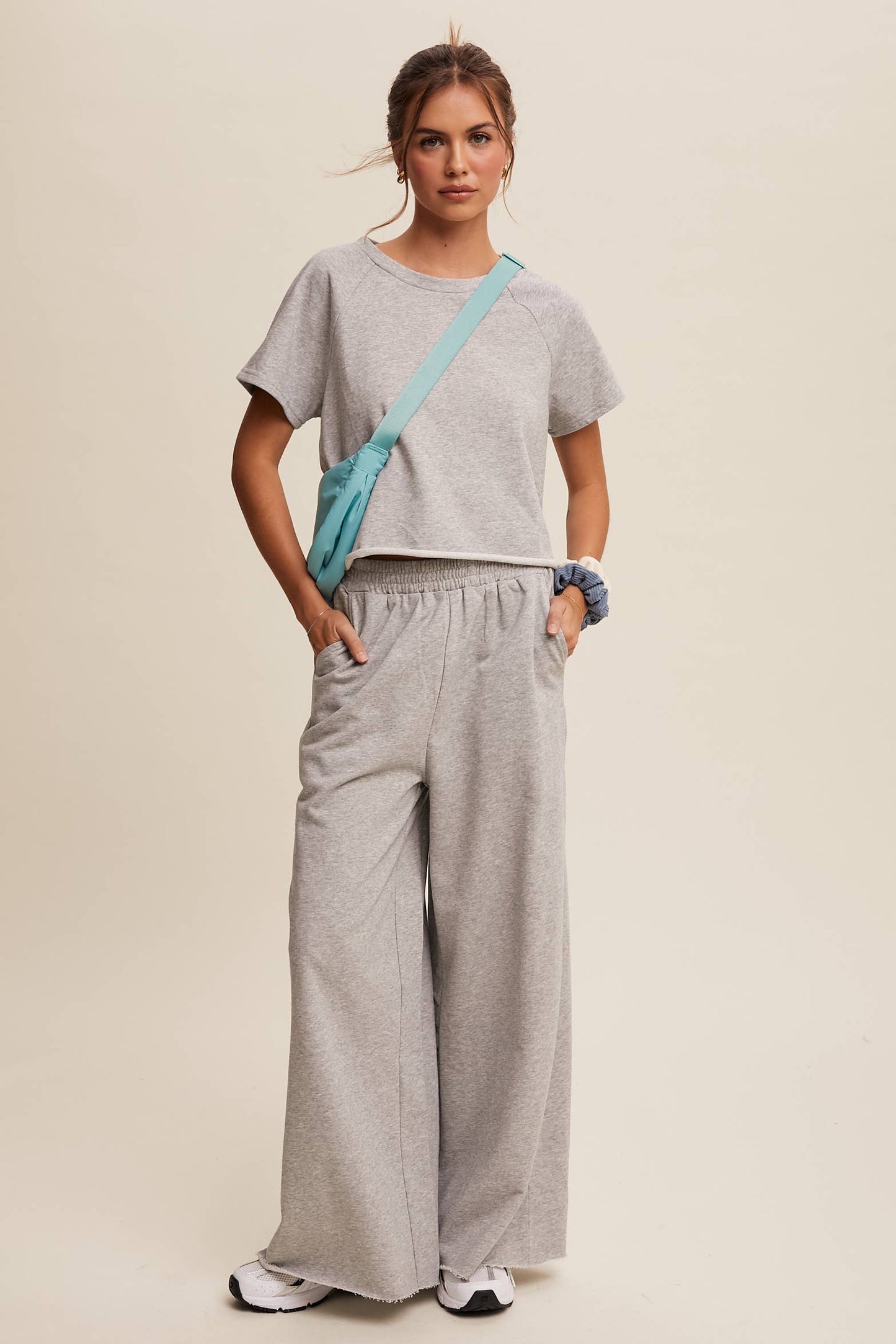 Listicle - Relaxed Fit Top and Wide Leg Pants Lounge Set