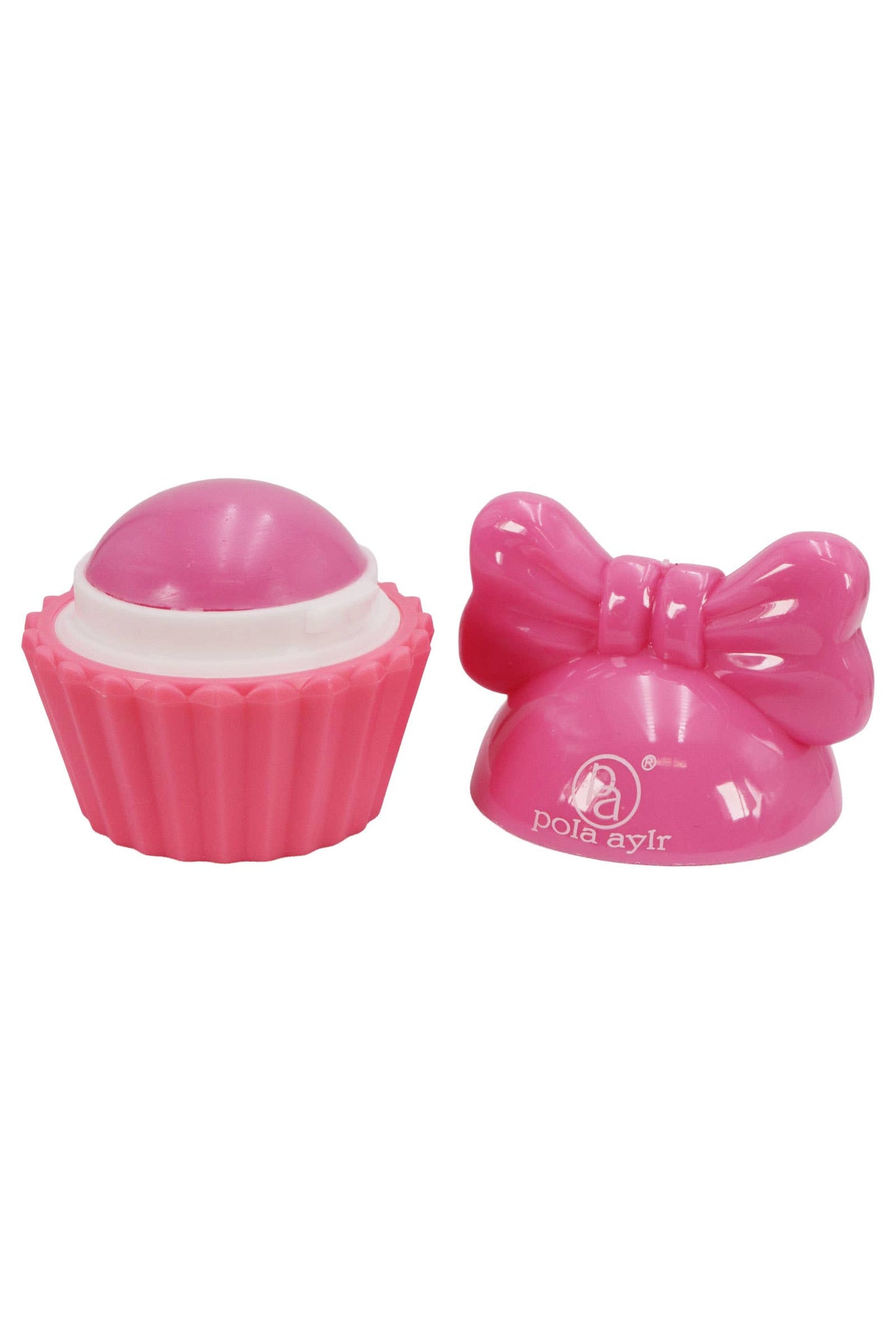 Cap Zone - Cupcake Ribbon Bow Round Lip Balm - 24 Pcs