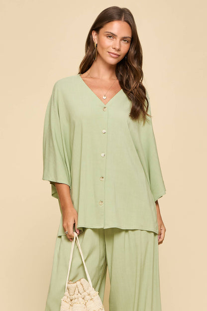 Dear Scarlett - 2-Piece Linen Summer Set