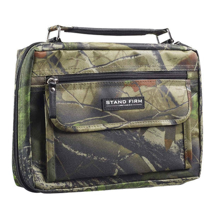 Christian Art Gifts - Bible Cover Organizer Camouflage Stand Firm 1 Cor 16:13