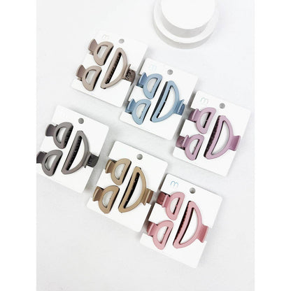 Love and Repeat - 3 pc Set Mini and Medium Half Moon Hair Claw
