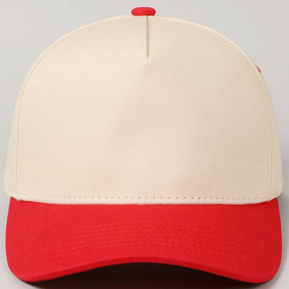 Fashion City - Plain Two-Tone Canvas Cotton Trucker Hat