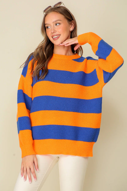 42POPS - 0926 Everyday striped game day sweater SI-26874