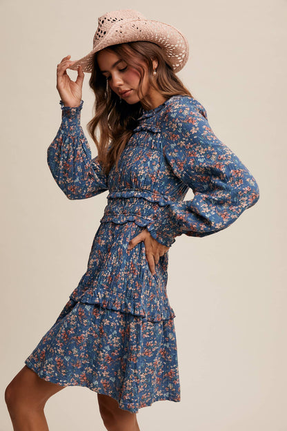Listicle - Floral Smocked Mini Dress LD1467