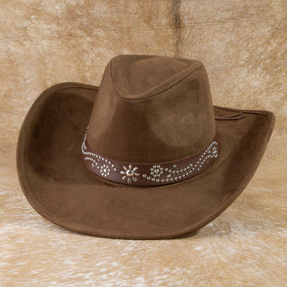Anarchy Street - Silver Studded Concho Band Cowboy Hat