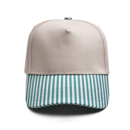 Mae Belles - Striped Two Tone Snap Back Trucker Hat