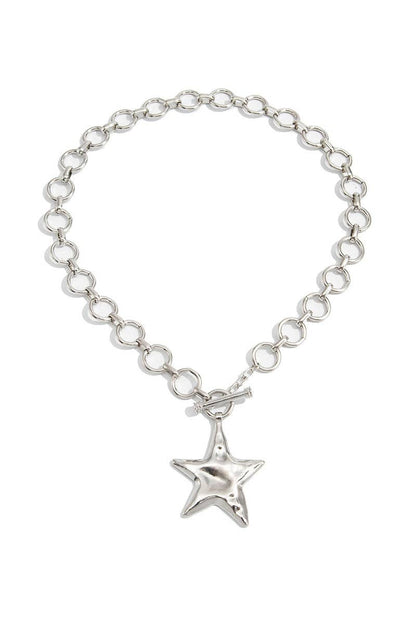 Soli Echo - Chunky Chain Cross Pendant Necklace