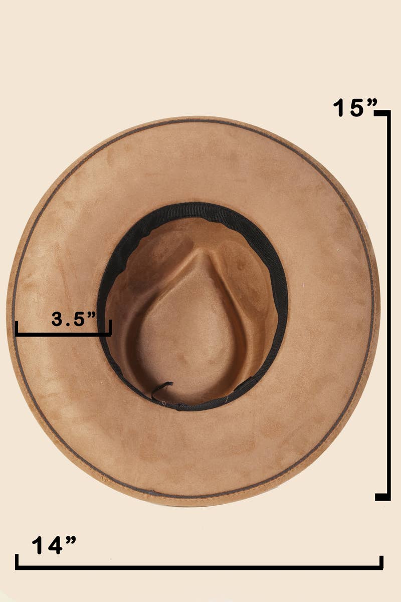 Anarchy Street - Embroidered Flower Strap Fedora Hat