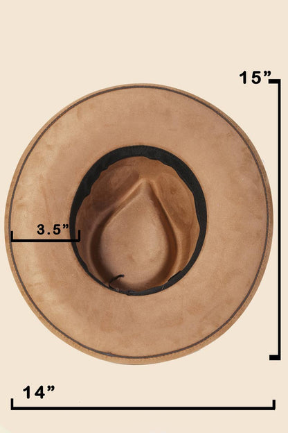 Anarchy Street - Embroidered Flower Strap Fedora Hat