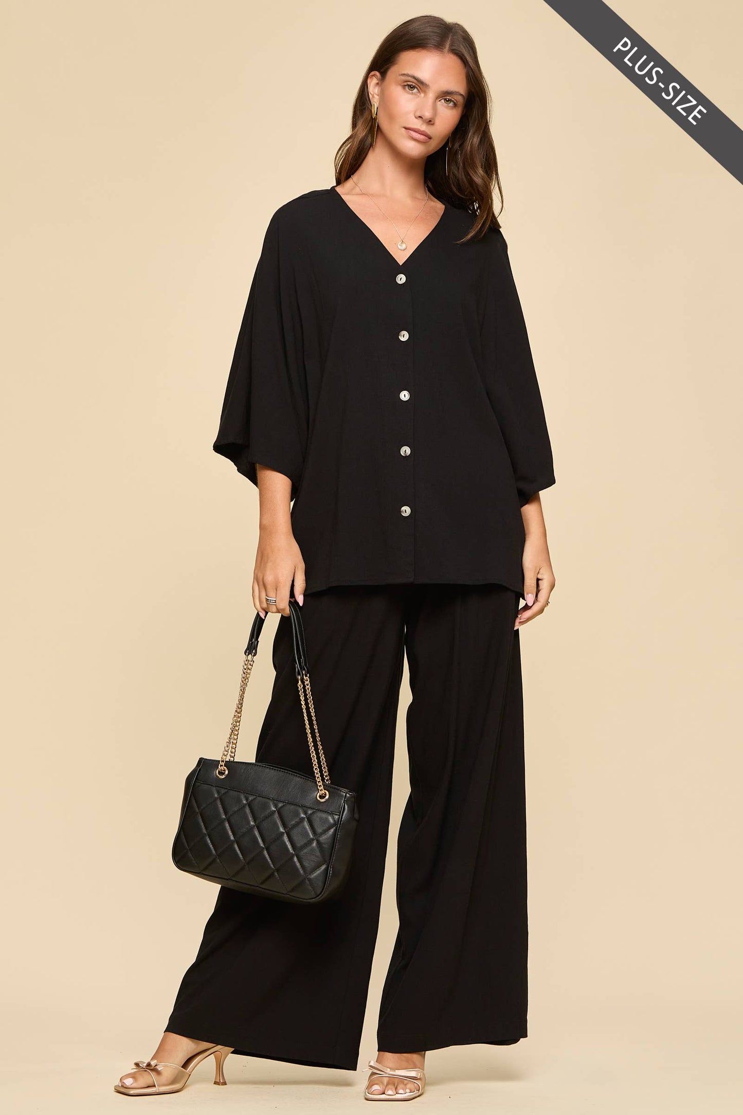 Dear Scarlett - PLUS SIZE 2-Piece Linen Summer Set