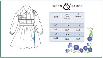 Wren & James - Kids Burgundy Black & White Plaid Yoke Long Sleeve Dress